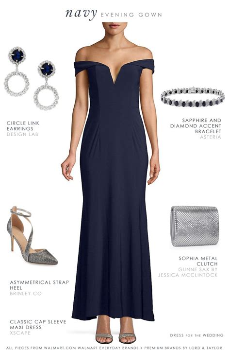 wedding guest navy dress accessories